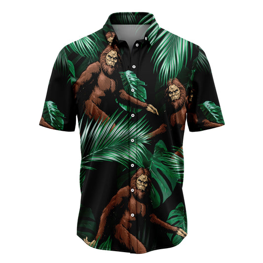 Bigfoot Under The Palm T2307 Hawaiian Shirt