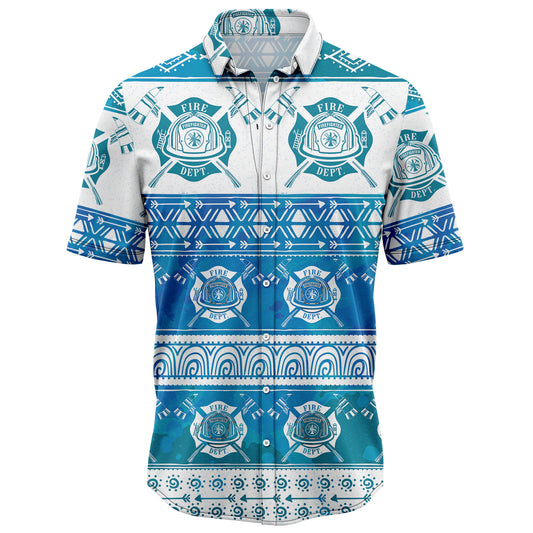 Firefighter Feather Pattern T2307 Hawaiian Shirt