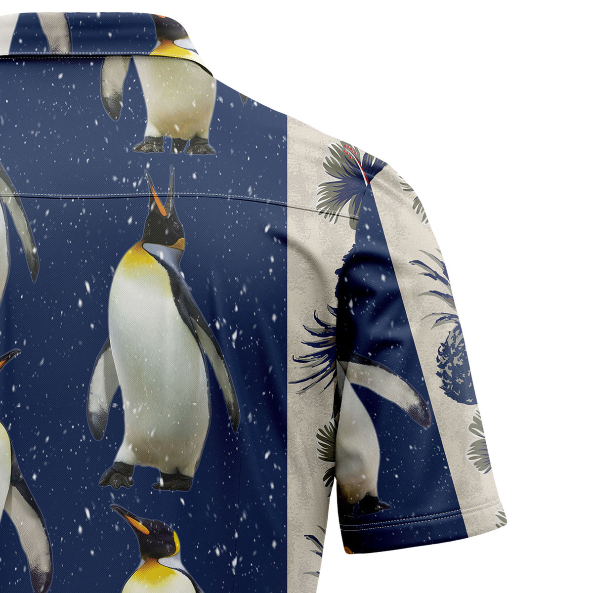 Penguin Pineapple Hibiscus Pattern T2207 Hawaiian Shirt