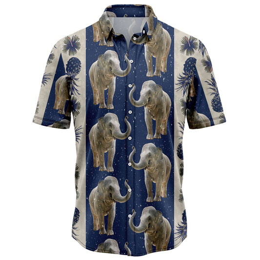 Elephant Pineapple Hibiscus Pattern T2207 Hawaiian Shirt