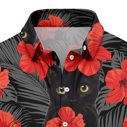 Black Cat H107021 Hawaiian Shirt