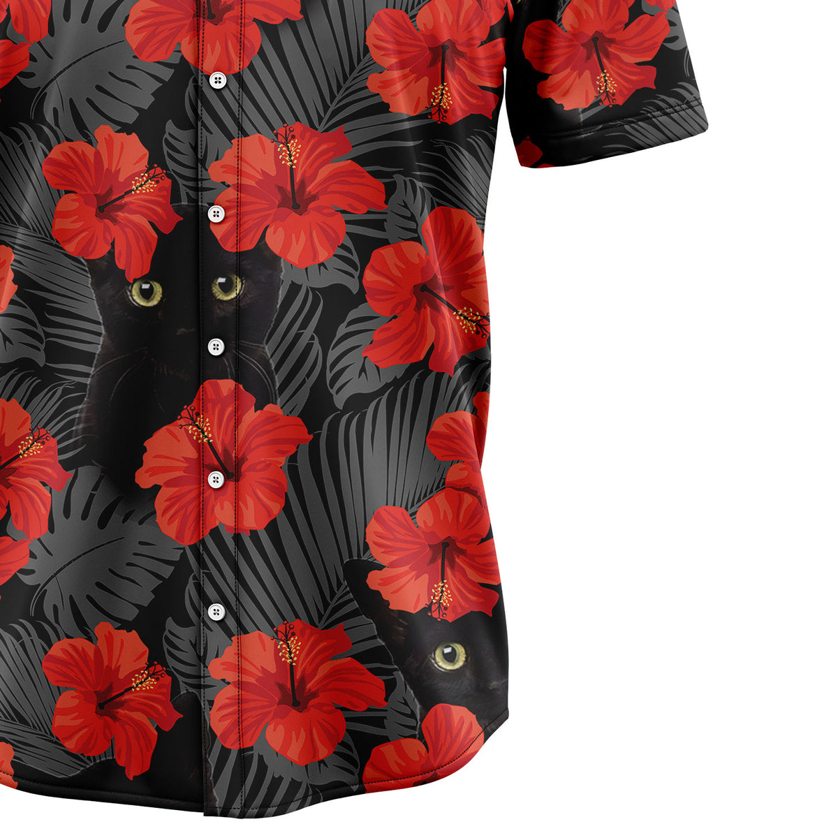Black Cat H107021 Hawaiian Shirt