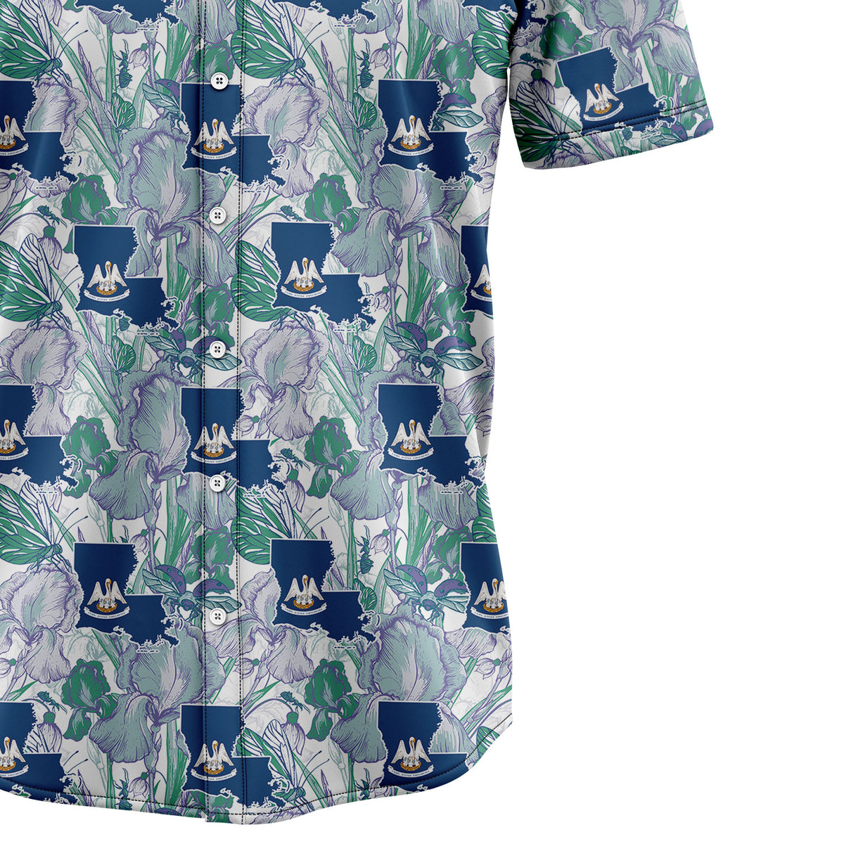 Louisiana Iris H37002 Hawaiian Shirt