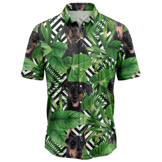 Summer Exotic Jungle Tropical Doberman Pinscher H97099 Hawaiian Shirt