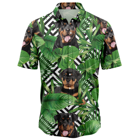 Summer Exotic Jungle Tropical Rottweiler H97098 Hawaiian Shirt