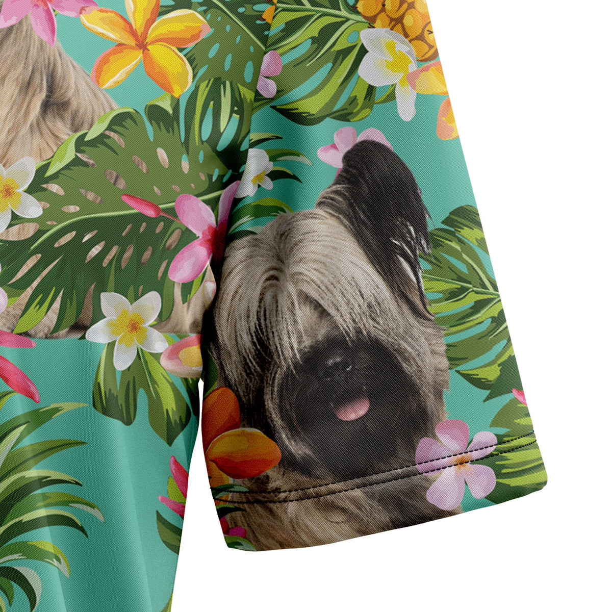 Tropical Pineapple Skye Terrier H97095 Hawaiian Shirt