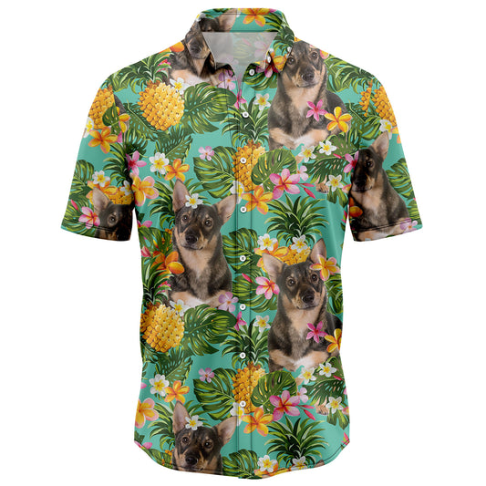 Tropical Pineapple Swedish Vallhund H97085 Hawaiian Shirt