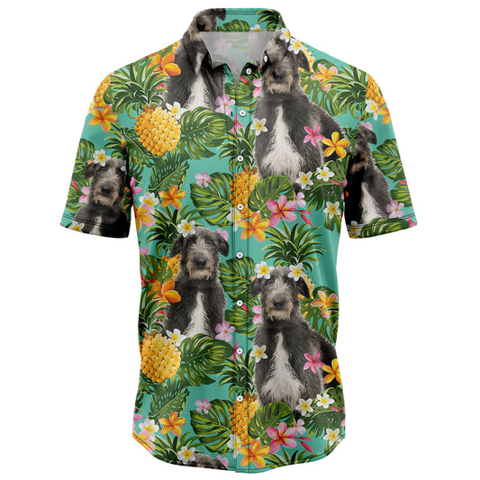 Tropical Pineapple Scottish Deerhound H97084 Hawaiian Shirt