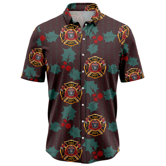 Firefighter Leaves TY2207 Hawaiian Shirt