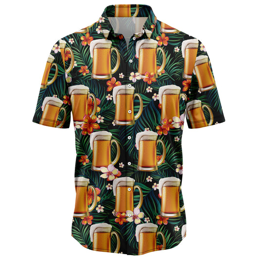 Beer Tropical Flower D2207 Hawaiian Shirt