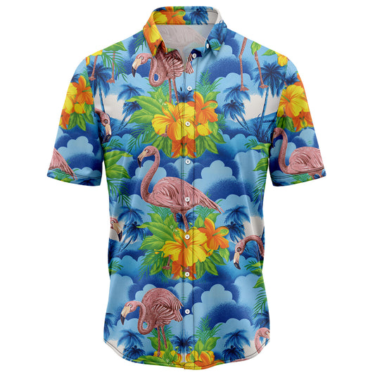 Flamingo Blue Hawaiian Vintage T2107 Hawaiian Shirt