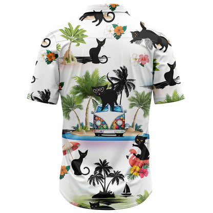 Black Cat Vacation G5710 Hawaiian Shirt