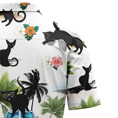 Black Cat Vacation G5710 Hawaiian Shirt