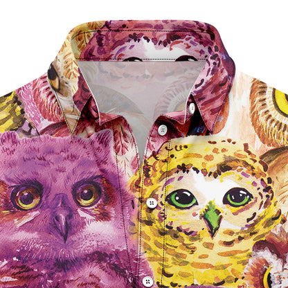 Owl Color T1007 Hawaiian Shirt