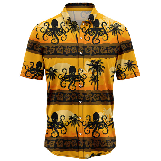 Octopus Tropical Frangipani T2107 Hawaiian Shirt