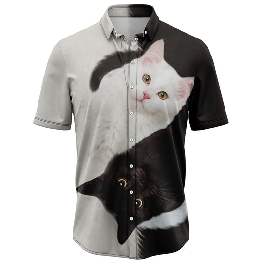 Amazing Black And White Cat HT17708 Hawaiian Shirt