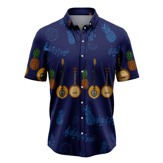 Banjo Musical Instrument G5805 Hawaiian Shirt