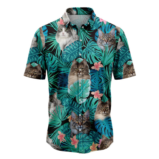 Tropical Norwegian Forest Cat G5702 Hawaiian Shirt
