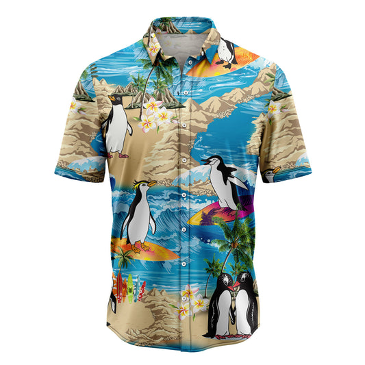 Penguin Summer Vacation G5715 Hawaiian Shirt