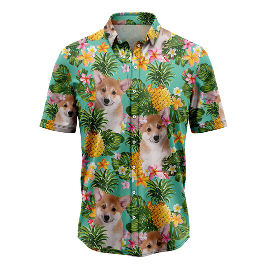 Tropical Pineapple Pembroke Welsh Corgi H3722 Hawaiian Shirt