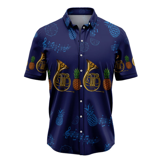 French Horn Musical Instrument G5805 Hawaiian Shirt