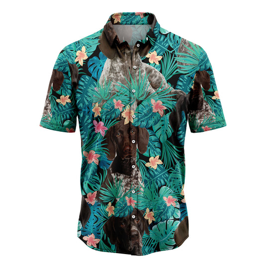 German Shorthaired Pointer Tropical T0207 Hawaiian Shirt
