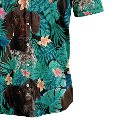 German Shorthaired Pointer Tropical T0207 Hawaiian Shirt