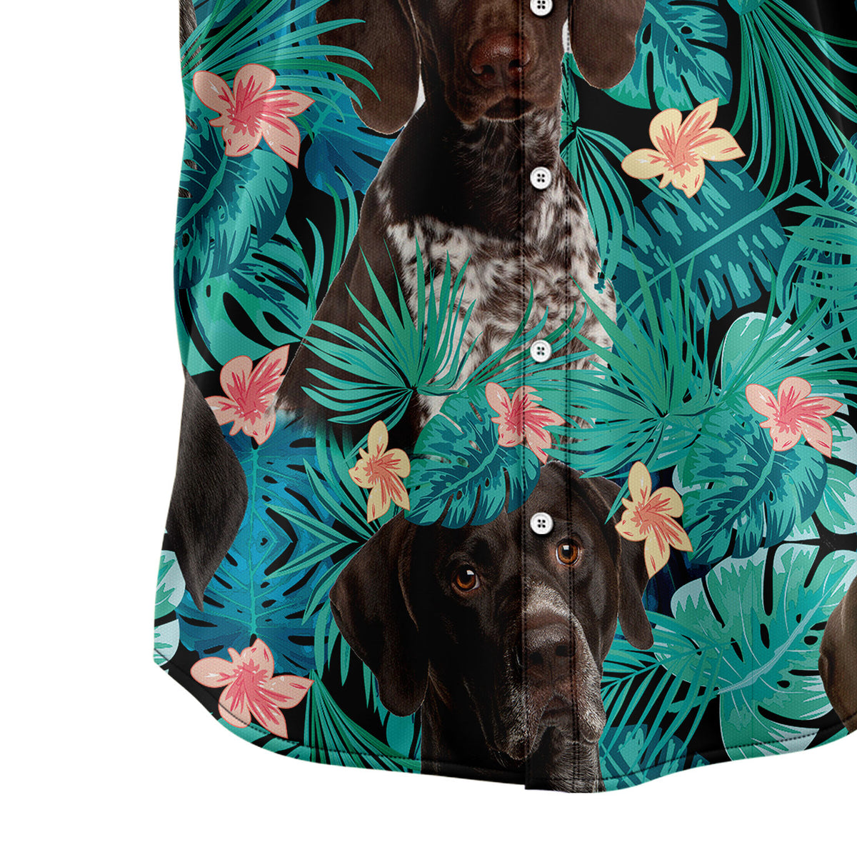 German Shorthaired Pointer Tropical T0207 Hawaiian Shirt