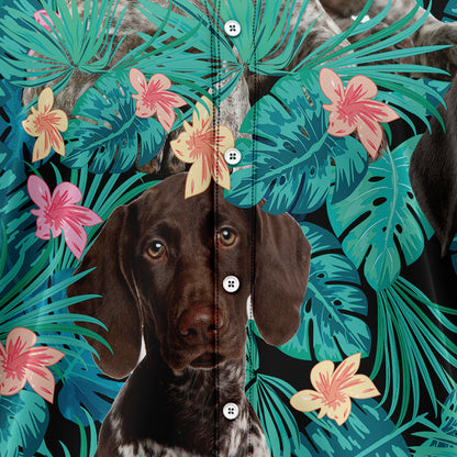 German Shorthaired Pointer Tropical T0207 Hawaiian Shirt