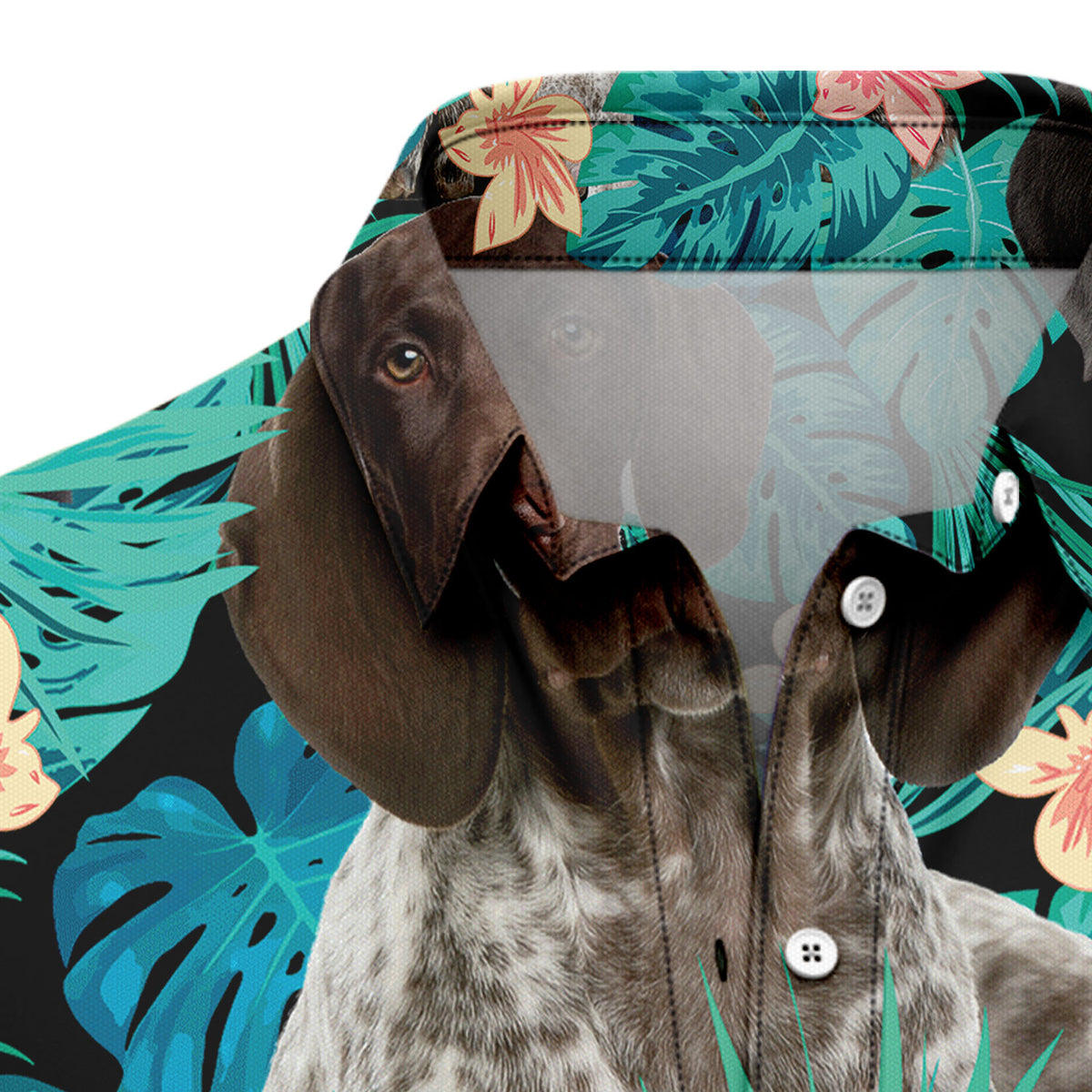 German Shorthaired Pointer Tropical T0207 Hawaiian Shirt