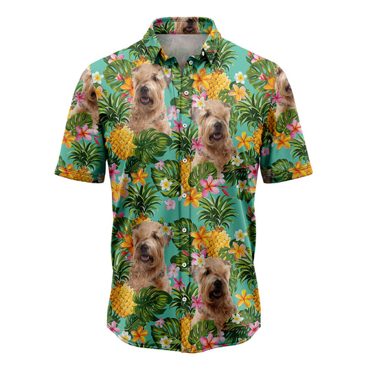 Tropical Pineapple Soft Coated Wheaten Terrier H37025 Hawaiian Shirt