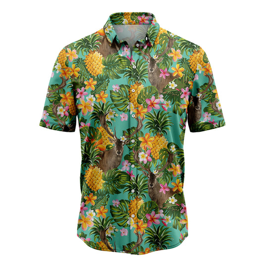 Tropical Pineapple Deer H87096 Hawaiian Shirt