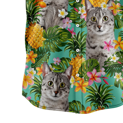 Tropical Pineapple Egyptian Mau H87072 Hawaiian Shirt