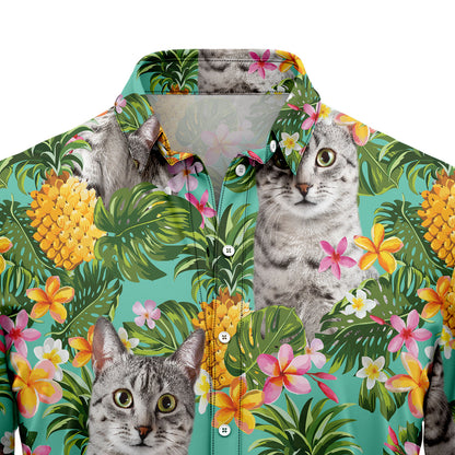 Tropical Pineapple Egyptian Mau H87072 Hawaiian Shirt