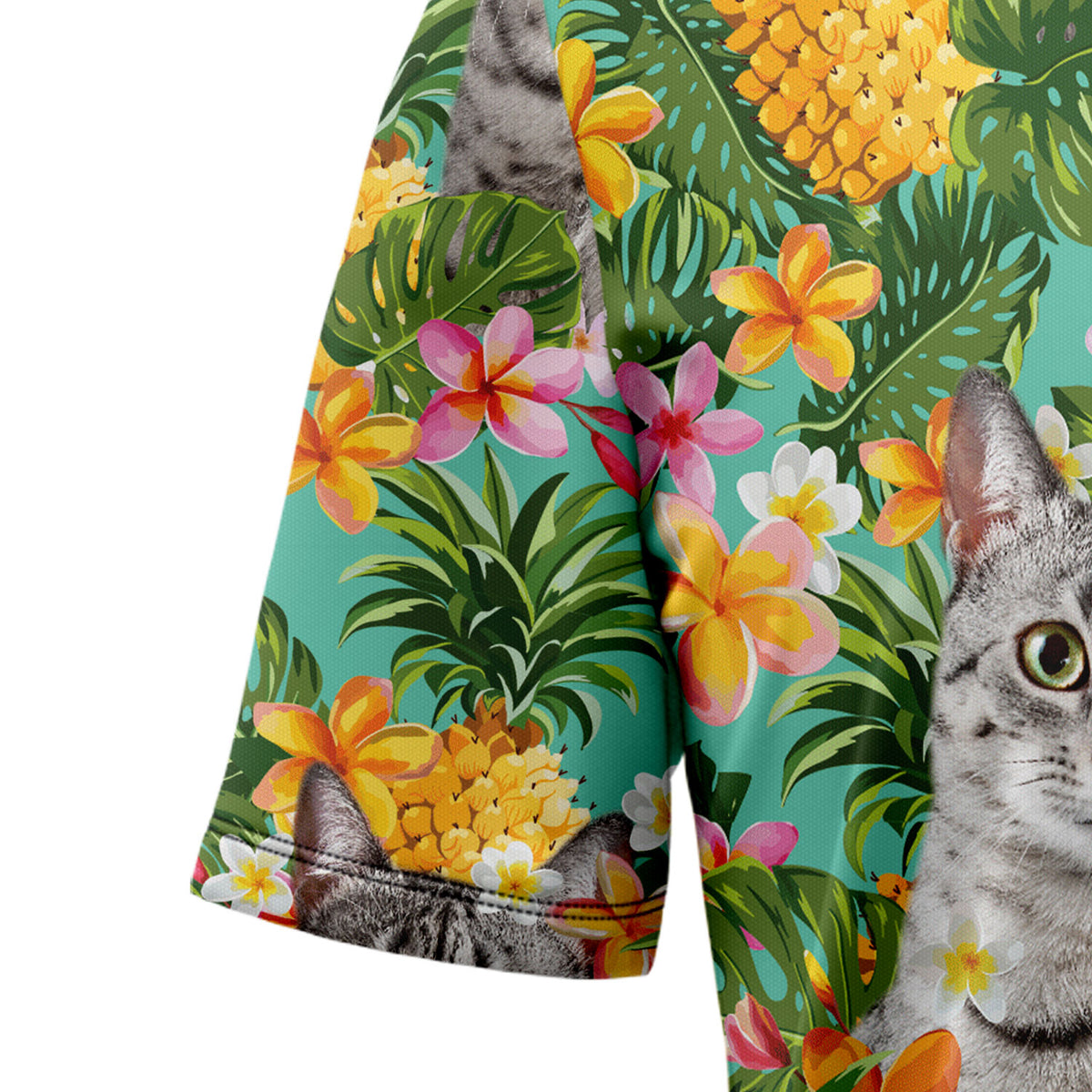 Tropical Pineapple Egyptian Mau H87072 Hawaiian Shirt