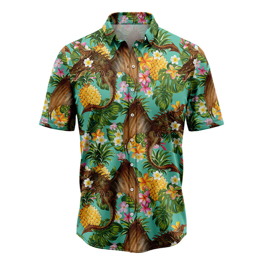 Tropical Pineapple Dragon H67018 Hawaiian Shirt