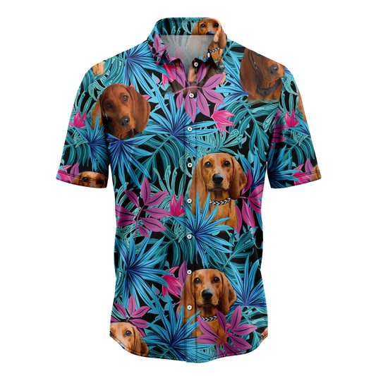 Tropical Redbone Coonhound G5713 Hawaiian Shirt