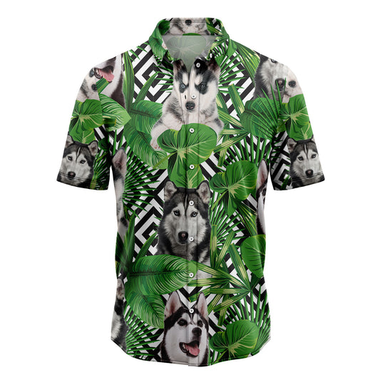Summer Exotic Jungle Tropical Siberian Husky H97064 Hawaiian Shirt