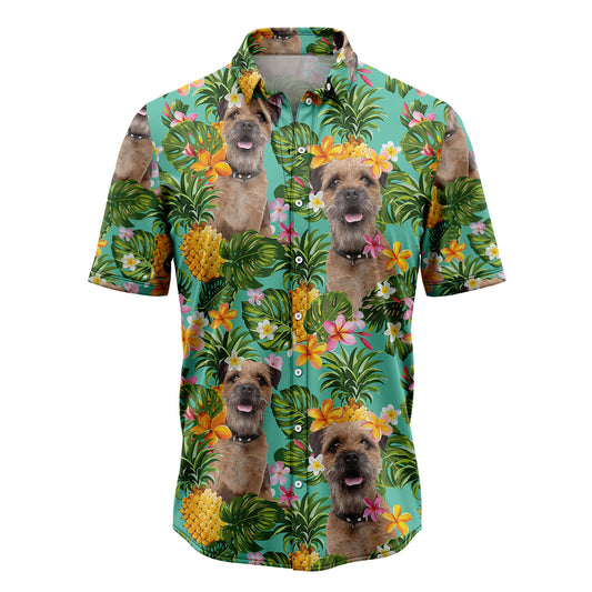 Tropical Pineapple Border Terrier H137058 Hawaiian Shirt
