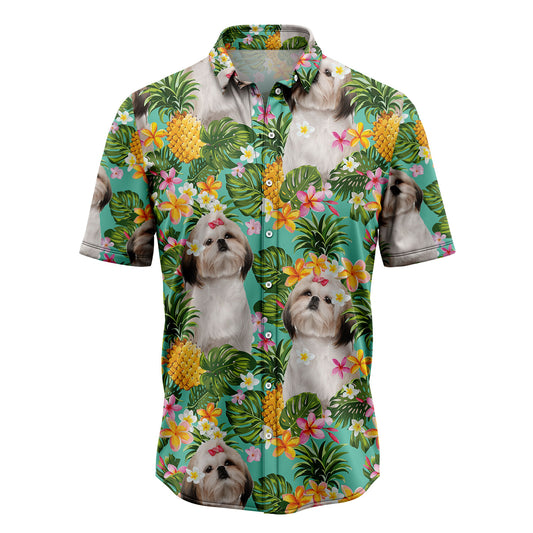 Tropical Pineapple Shih Tzu H87057 Hawaiian Shirt