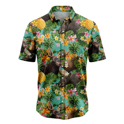 Tropical Pineapple Moose H77008 Hawaiian Shirt