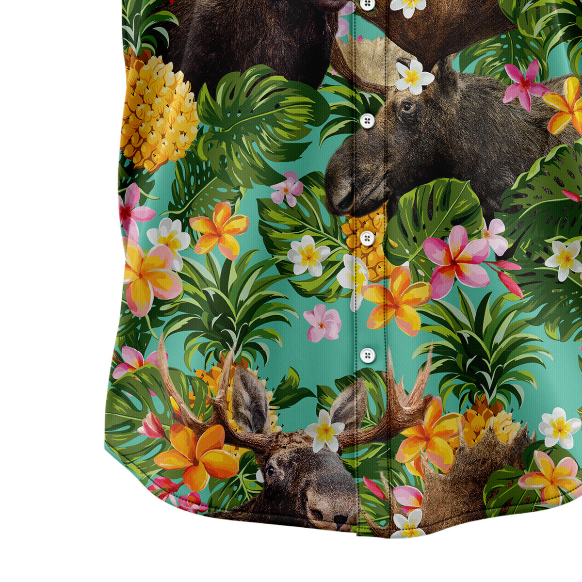 Tropical Pineapple Moose H77008 Hawaiian Shirt