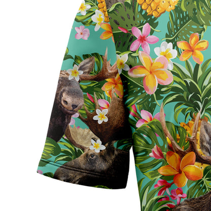 Tropical Pineapple Moose H77008 Hawaiian Shirt