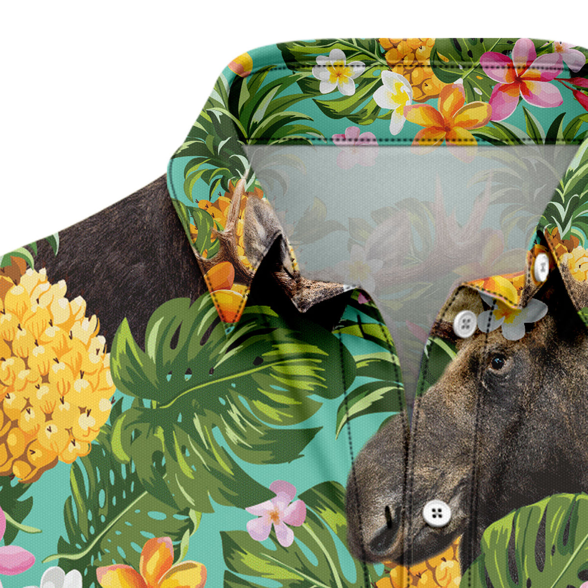 Tropical Pineapple Moose H77008 Hawaiian Shirt