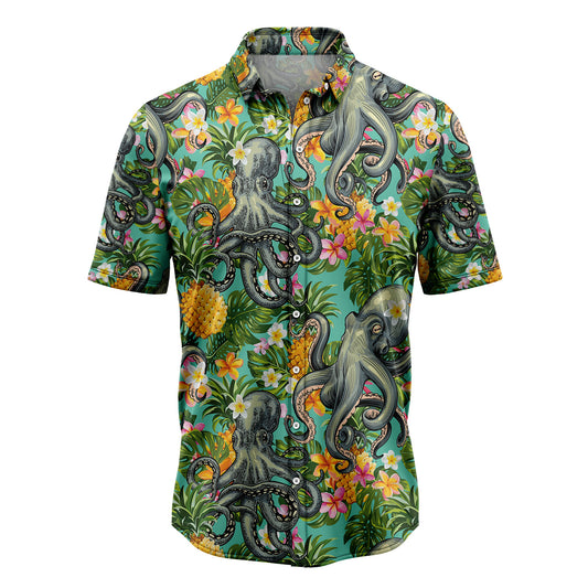Tropical Pineapple Octopus H77002 Hawaiian Shirt
