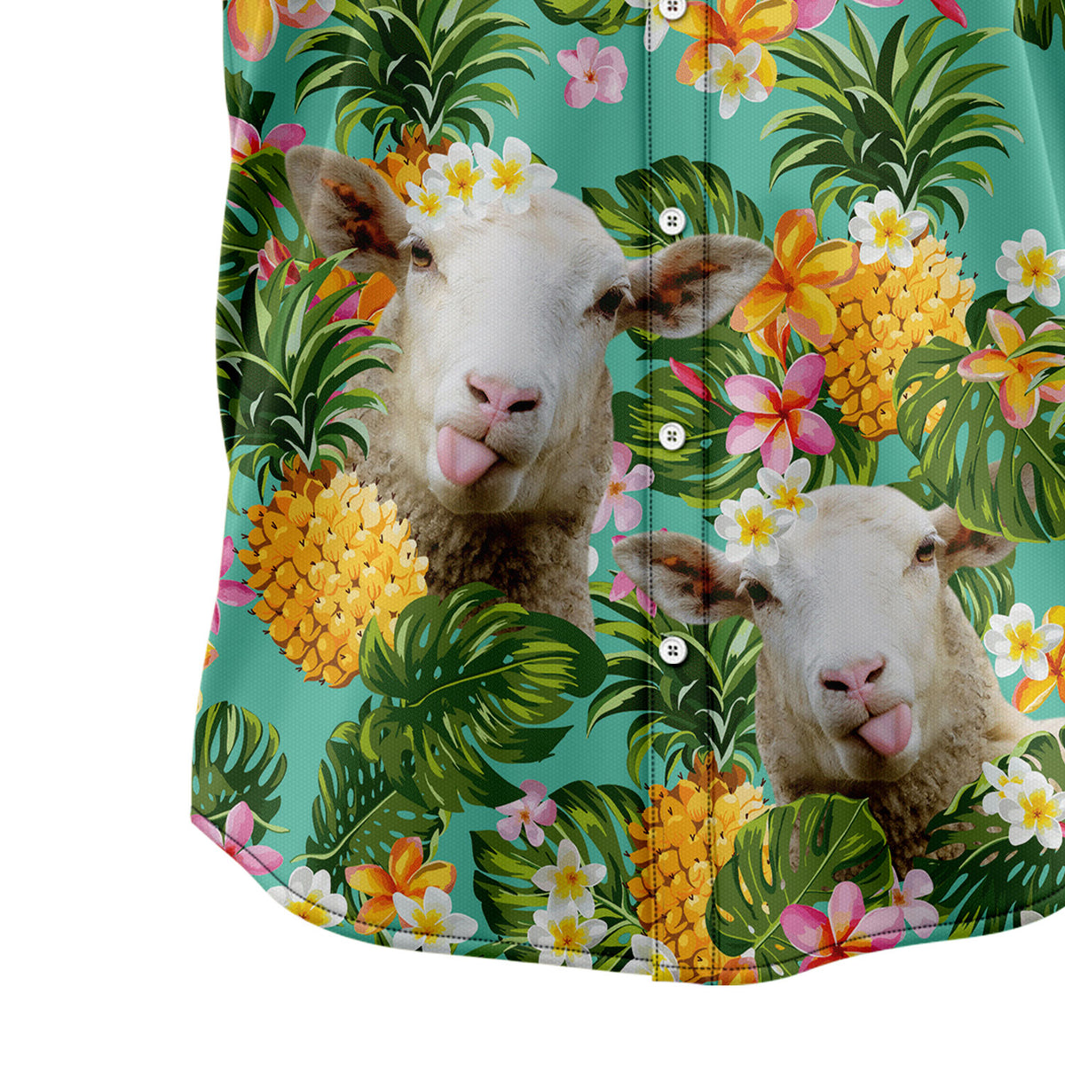 Tropical Pineapple Sheep H67024 Hawaiian Shirt
