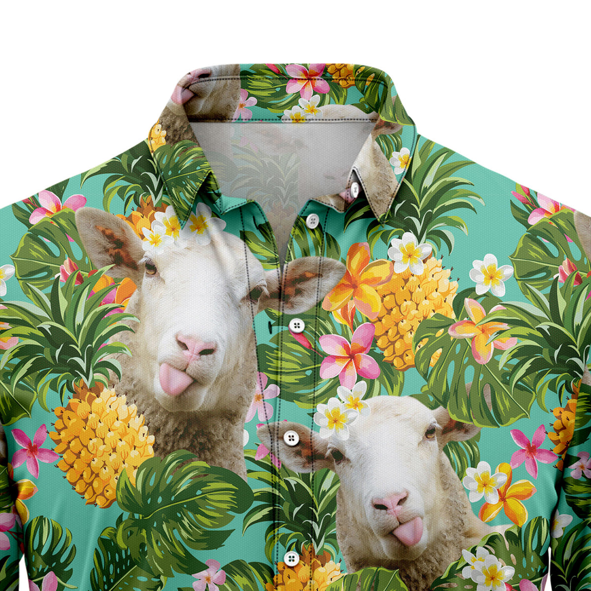 Tropical Pineapple Sheep H67024 Hawaiian Shirt