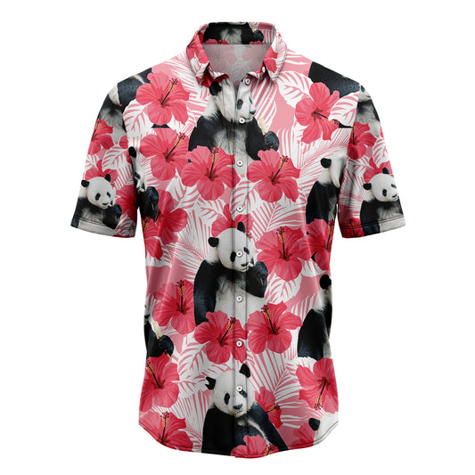 Tropical Flowers Hibiscus Panda H97039 Hawaiian Shirt