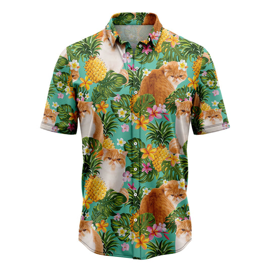 Tropical Pineapple Exotic Shorthair H67084 Hawaiian Shirt