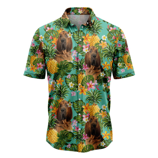 Tropical Pineapple Bloodhound H37026 Hawaiian Shirt